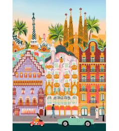 Puzzleteile und Frieden Barcelona 1000 Teile