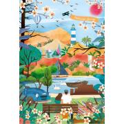 Puzzle Pieces and Peace Willkommen Frühling 1000 Teile