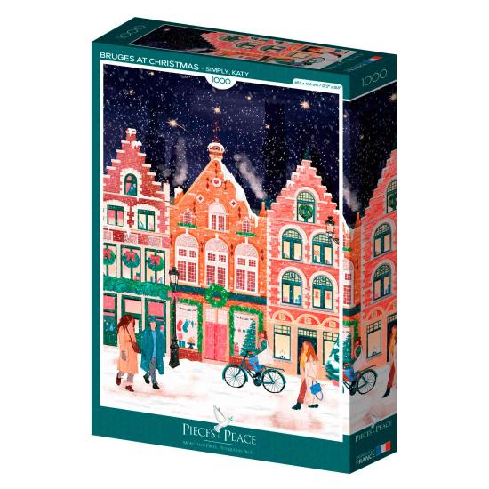 Puzzleteile und Friedenshexen zu Weihnachten 1000 Teile