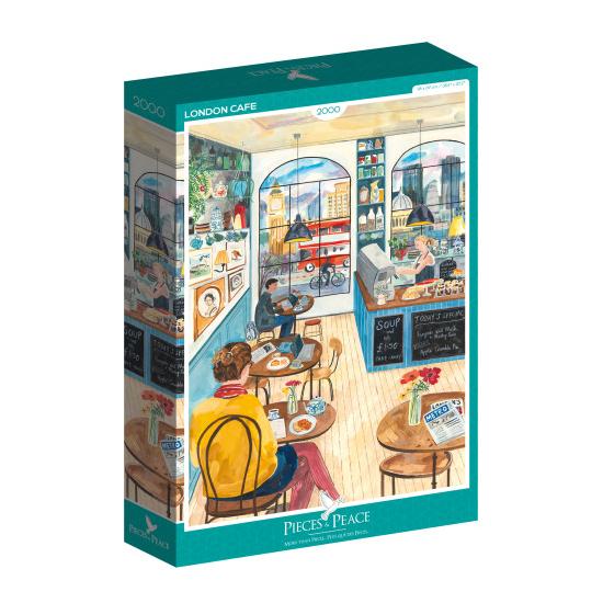 Puzzleteile und Friedenscafé in London 2000 Teile