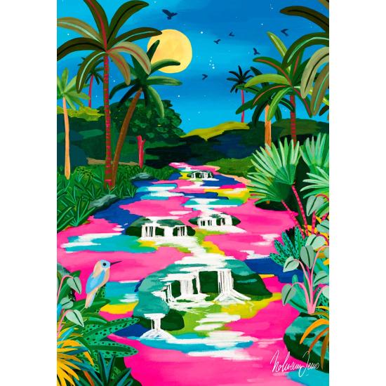 Puzzleteile und Peace-Caño-Kristalle mit 500 Teilen