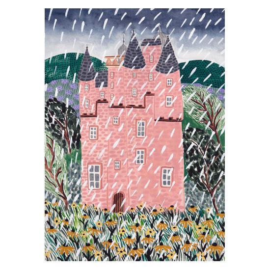 Puzzleteile und Peace Pink Castle 1000 Teile