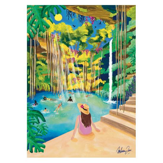 Puzzleteile und Frieden Cenote Ik'il 1000 Teile