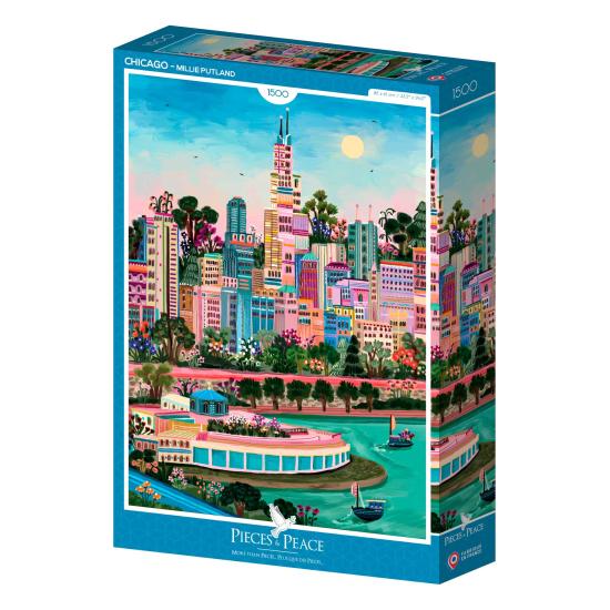 Puzzle Pieces and Peace Chicago 1500 Teile