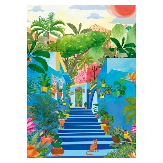 Puzzleteile und Peace Blue Sky 2000 Teile