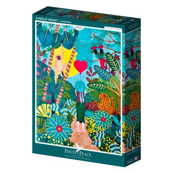 Puzzleteile und Friedensherz des Dschungels 1000 Teile Puzzleteile und Friedensherz des Dschungels 1000 Teile
