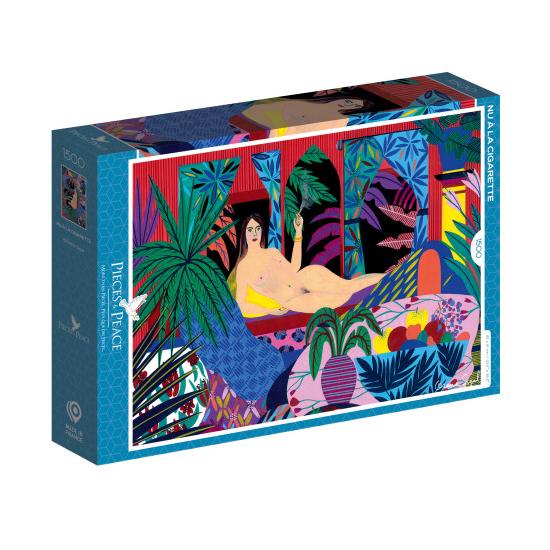 Puzzleteile und Friedensakt mit Zigarre 1500 Teile