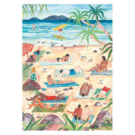 Puzzleteile und Peace Beach Day 1000 Teile