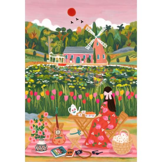 Puzzleteile und Frieden Am See 1000 Teile