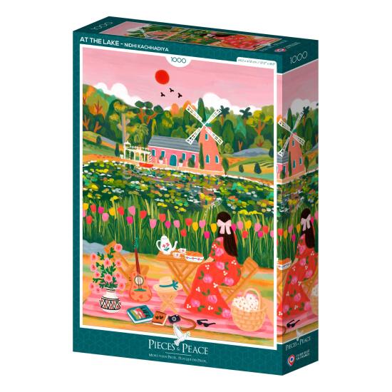 Puzzleteile und Frieden Am See 1000 Teile