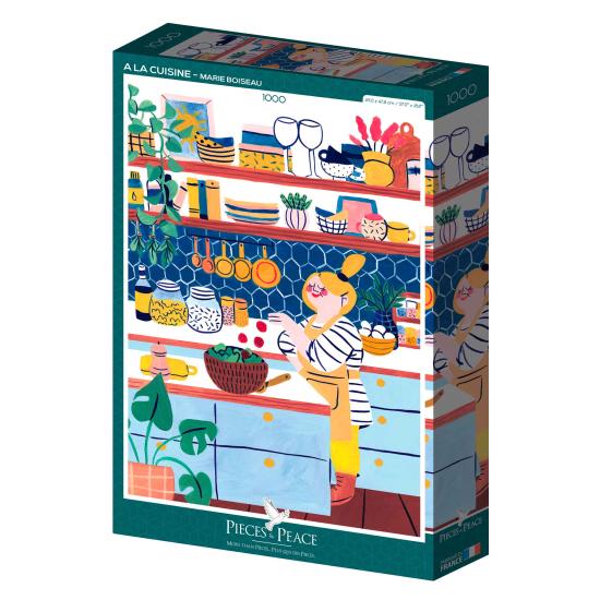 Puzzleteile und Frieden in der Küche 1000 Teile