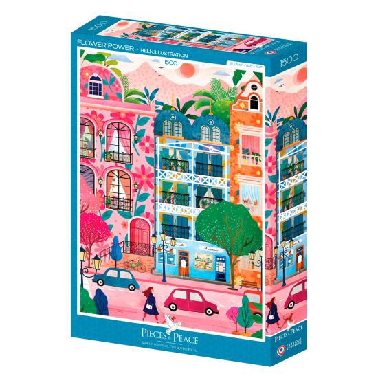 Puzzle Pieces and Peace Flower Power 1500 Teile