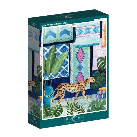 Puzzleteile und Friedensgepard in Marokko 1000 Teile