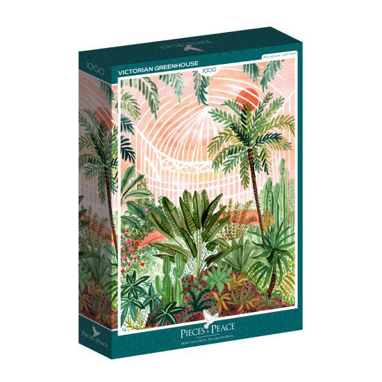 Puzzleteile und Frieden, viktorianisches Gewächshaus, 1000 Teile