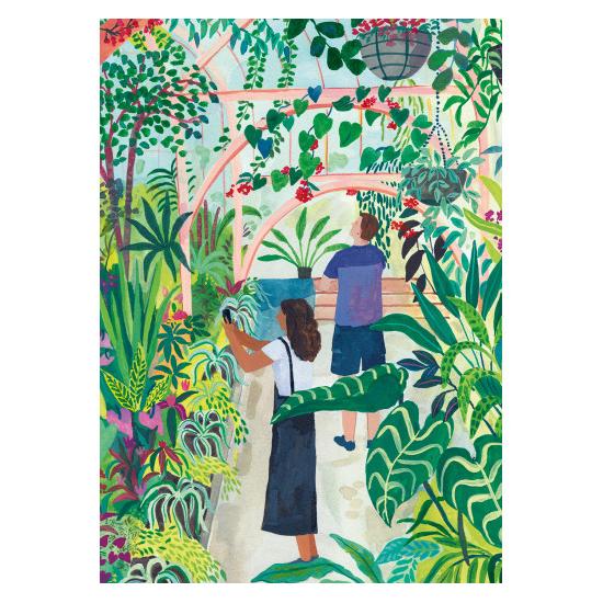 Puzzleteile und Friedensbotanischer Garten 1500 Teile