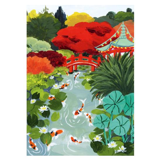 Puzzleteile und Frieden Japanischer Garten 1500 Teile