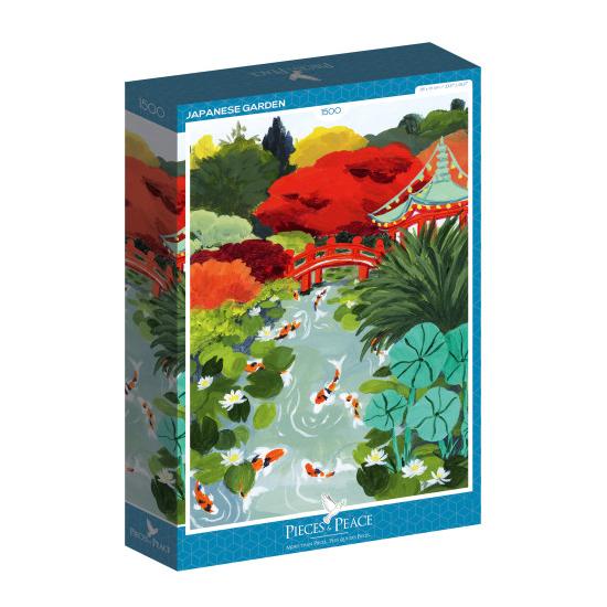 Puzzleteile und Frieden Japanischer Garten 1500 Teile