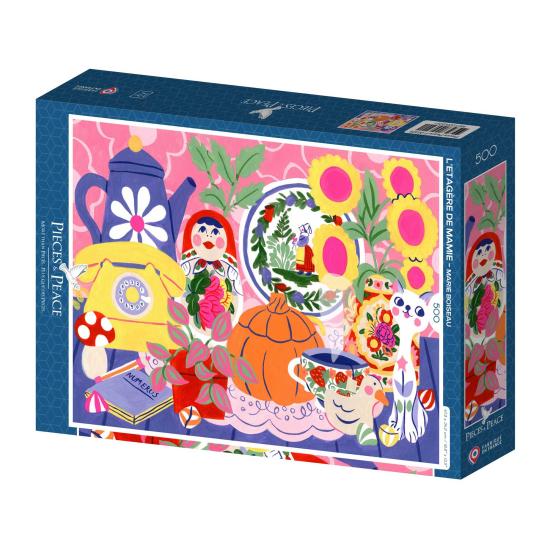 Puzzle Pieces and Peace Omas Bücherregal 500 Teile