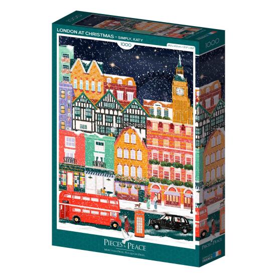 Puzzleteile und Frieden London zu Weihnachten 1000 Teile