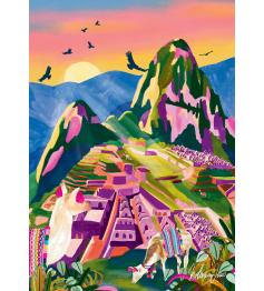 Puzzleteile und Frieden Machu Picchu mit 1000 Teilen