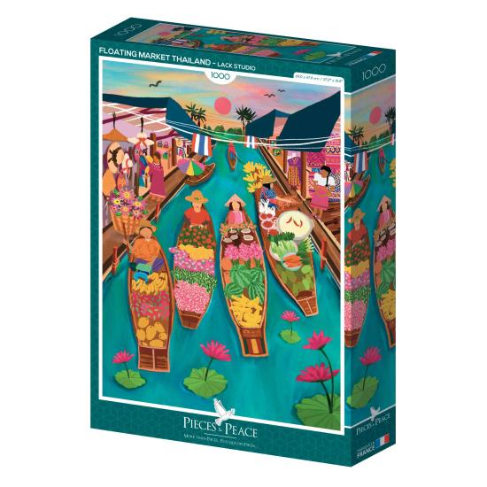 Puzzle Pieces and Peace Schwimmender Markt Thailand 1000 Teile