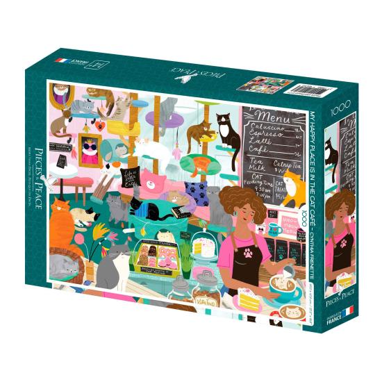 Puzzle Pieces and Peace Mein glücklicher Ort ist das Katzencafé