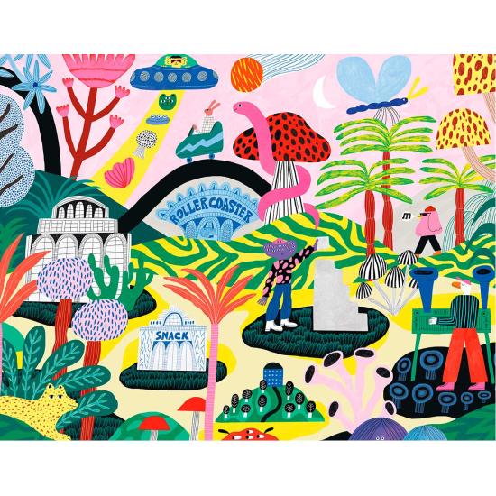 Puzzleteile und Friedensachterbahn 1500 Teile