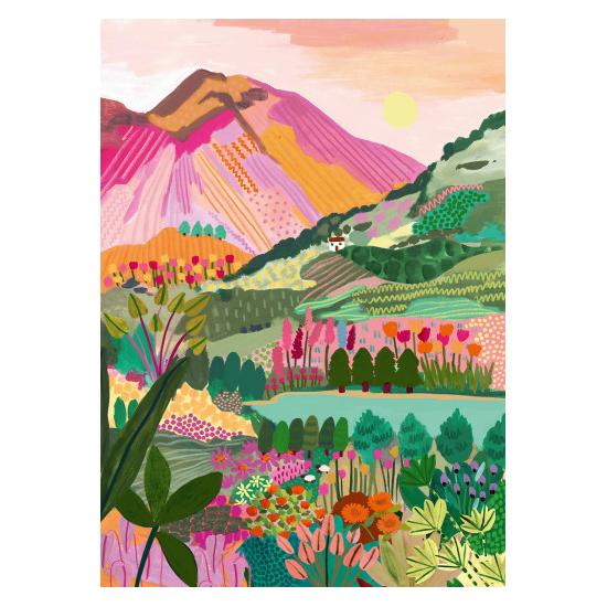 Puzzleteile und Frieden Regenbogenberg 1000 Teile