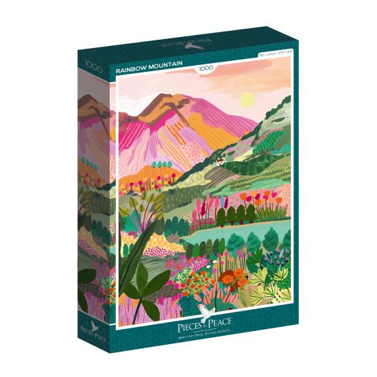 Puzzleteile und Frieden Regenbogenberg 1000 Teile