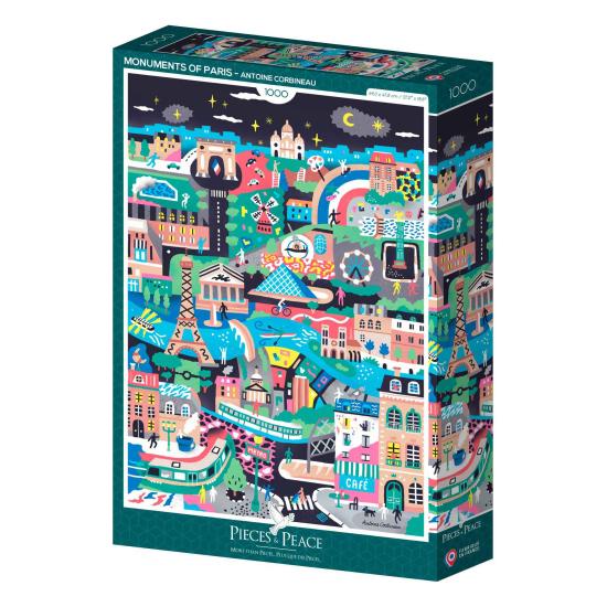 Puzzle Pieces and Peace Monumente Von Paris 1000 Teile