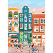 Puzzleteile und Frieden Neun Straßen Amsterdam 500 Teile
