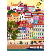 Puzzleteile und Frieden Porto Portugal 1500 Teile