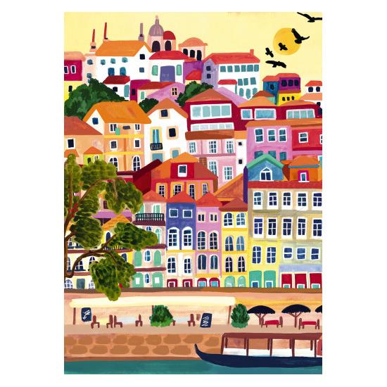 Puzzleteile und Frieden Porto Portugal 1500 Teile