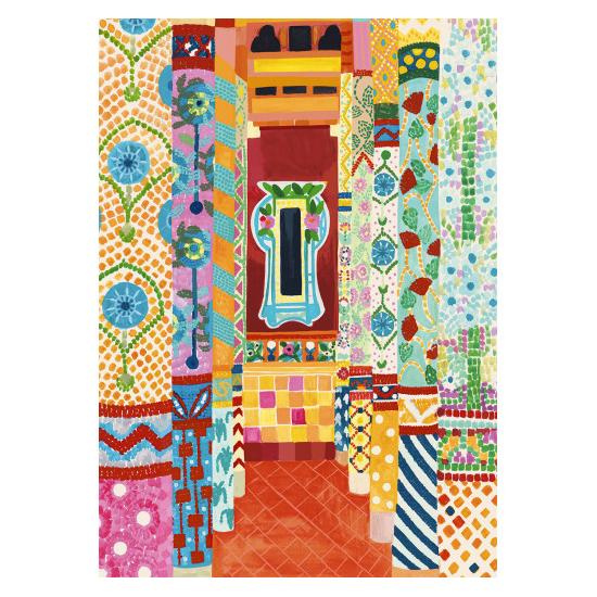 Puzzleteile und Frieden Palau de la Música Barcelona mit 1000 Te