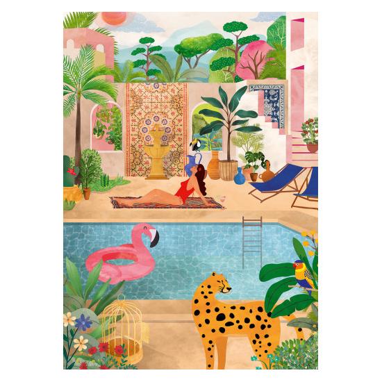 Puzzleteile und Frieden Sommerparadies 1000 Teile