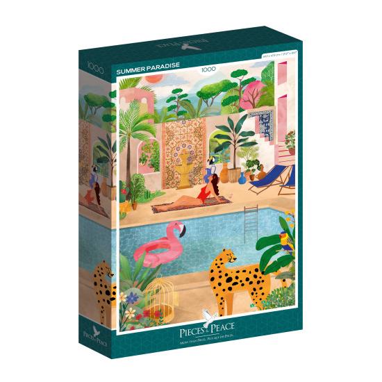 Puzzleteile und Frieden Sommerparadies 1000 Teile
