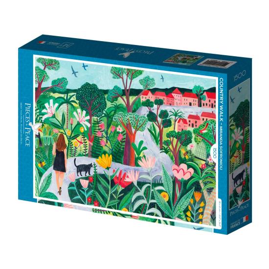 Puzzleteile und Friedensspaziergang durch die Landschaft mit 150