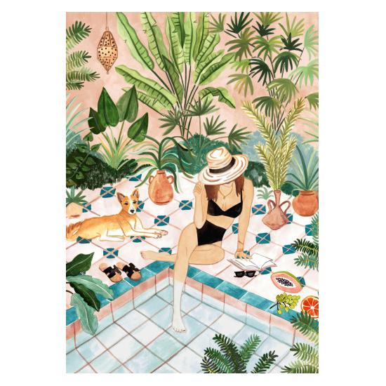 Puzzleteile und Frieden Marokkanischer Pool mit 1000 Teilen