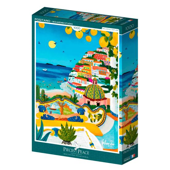 Puzzleteile und Frieden Positano von 1000 Teilen