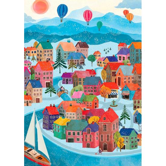 Puzzle Pieces and Peace Winterdorf 500 Teile