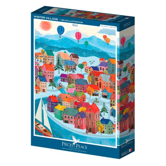 Puzzle Pieces and Peace Winterdorf 500 Teile