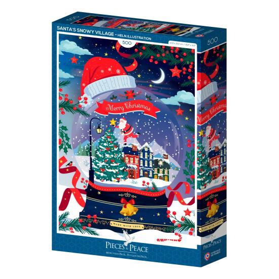 Puzzle Pieces and Peace Santas Verschneites Dorf 500 Teile
