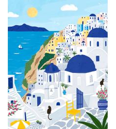 Pieces and Peace Santorini 500-teiliges Puzzle