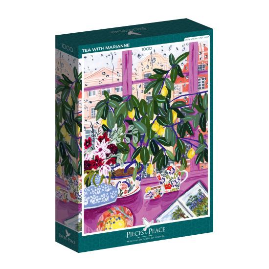 Puzzleteile und Friedenstee mit Marianne 1000 Teile