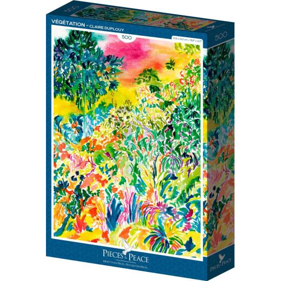 Puzzleteile und Friedensvegetation mit 500 Teilen Puzzleteile und Friedensvegetation mit 500 Teilen