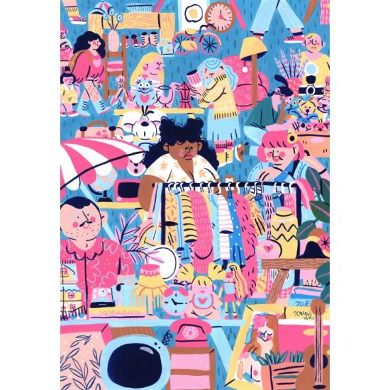 Puzzle Pieces and Peace Flohmarkt 1000 Teile Puzzle Pieces and Peace Flohmarkt 1000 Teile