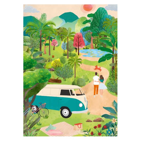 Puzzleteile und Friedenssommerreise 1000 Teile