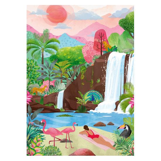 Puzzleteile und Peace Tropical Vibrations mit 1500 Teilen