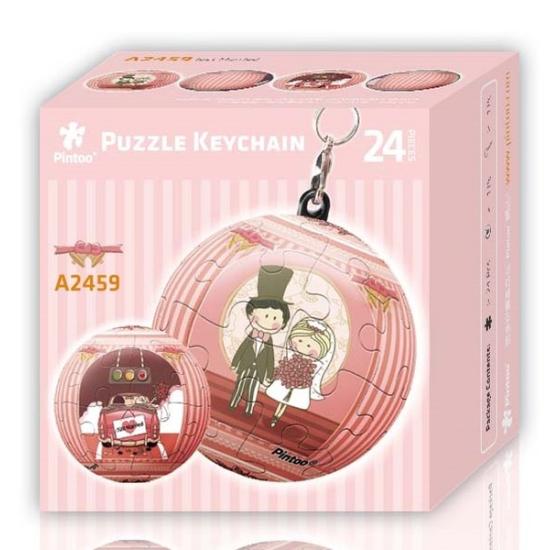 Pintoo 3D-Puzzle „Brautpaar“-Schlüsselanhänger, 24 Teile