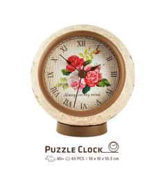 Pintoo 3D-Puzzle „Klassische Rosenuhr“ mit 145 Teilen